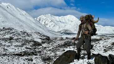 Mark on a 15-mile packout in Alaska