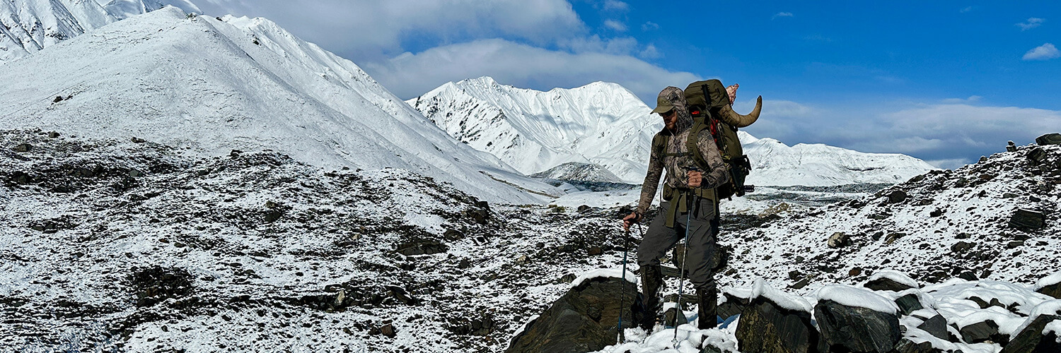 Mark on a 15-mile packout in Alaska