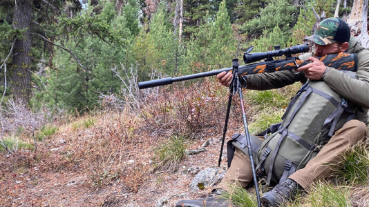 Mark Shooting on an Elk Hunt