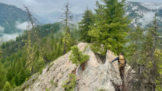 Steve Hiking Off-Trail in the Mountains