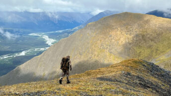 Hiking on a Remote Alaskan Ridgeline