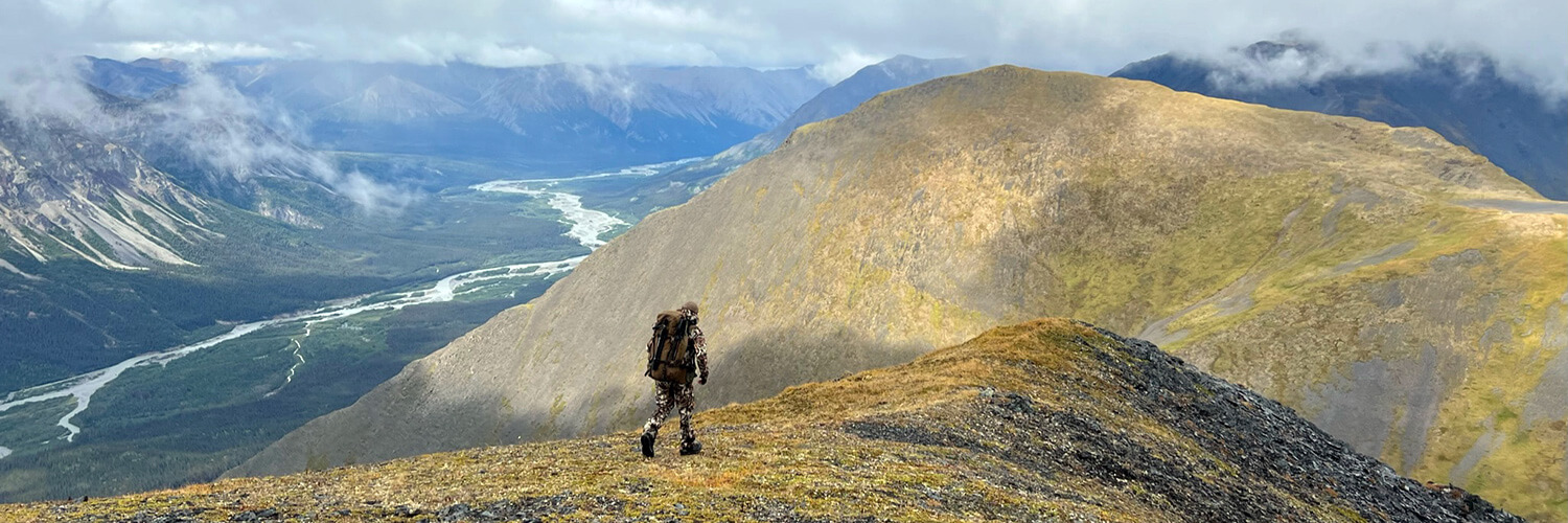 Hiking on a Remote Alaskan Ridgeline