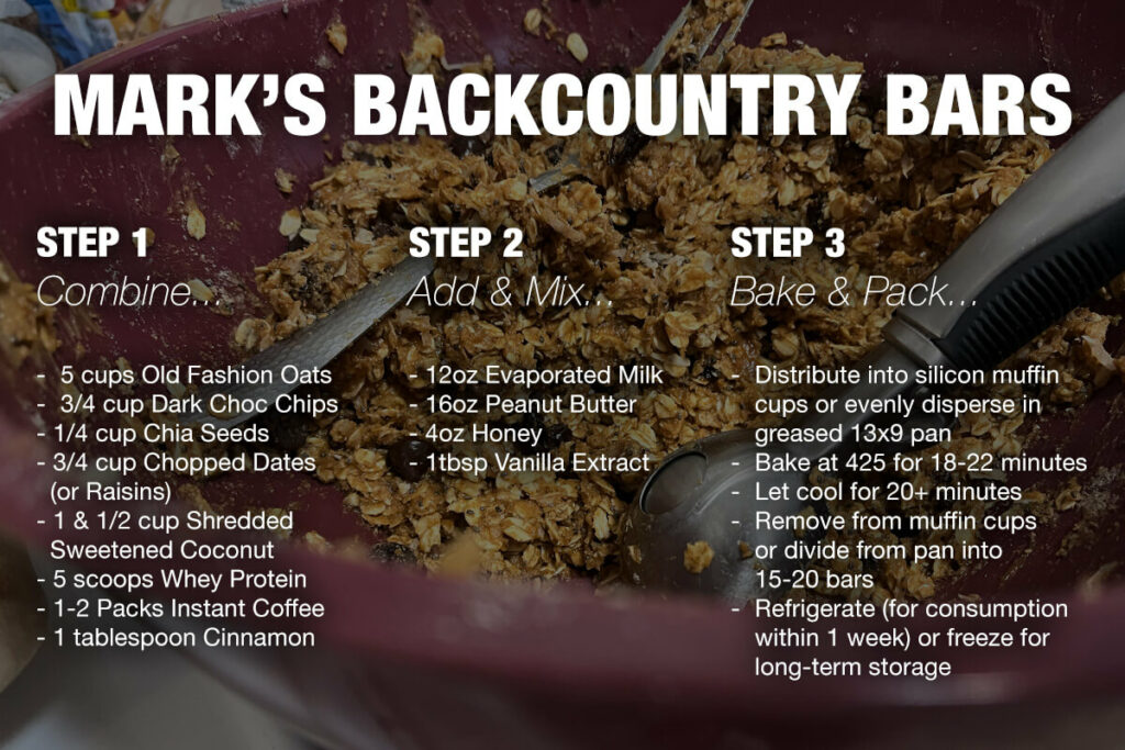 Mark's Backcountry Bar Recipe