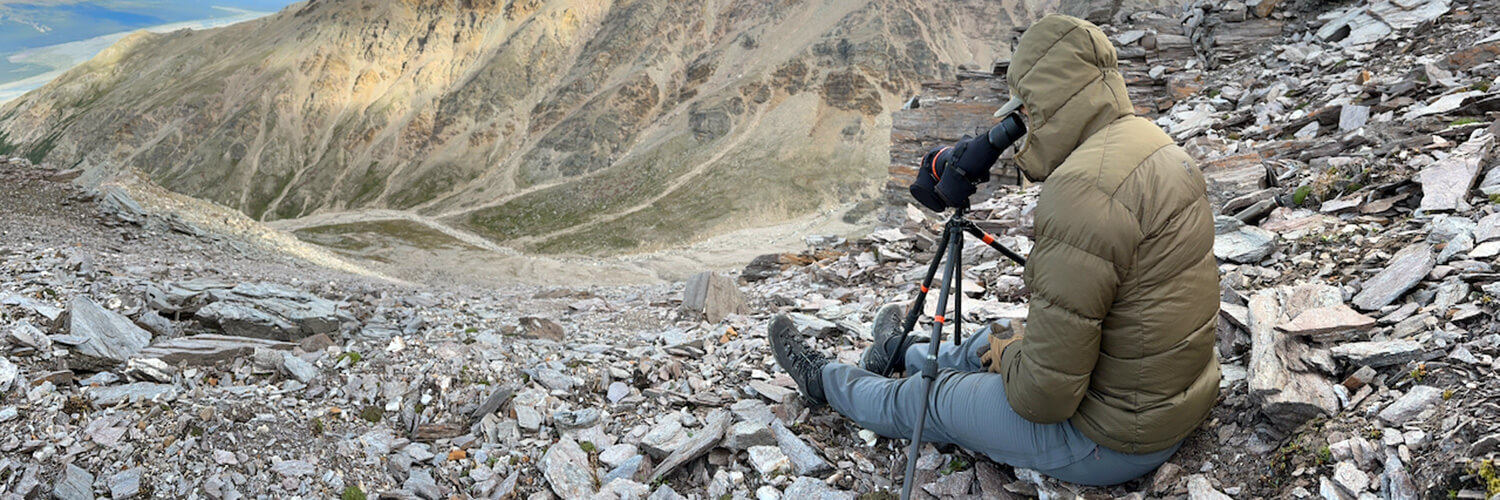 Mark Bundles-Up to Glass on a Windy Ridge in Alaska