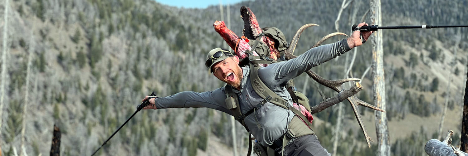 Mark Packs a Bull Elk with Trekking Poles