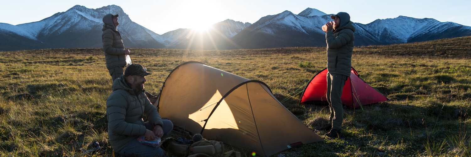 The first night on the mountain in Alaska